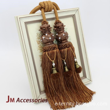 Free Sample Tieback Long Decorative Brown Curtain Tassel